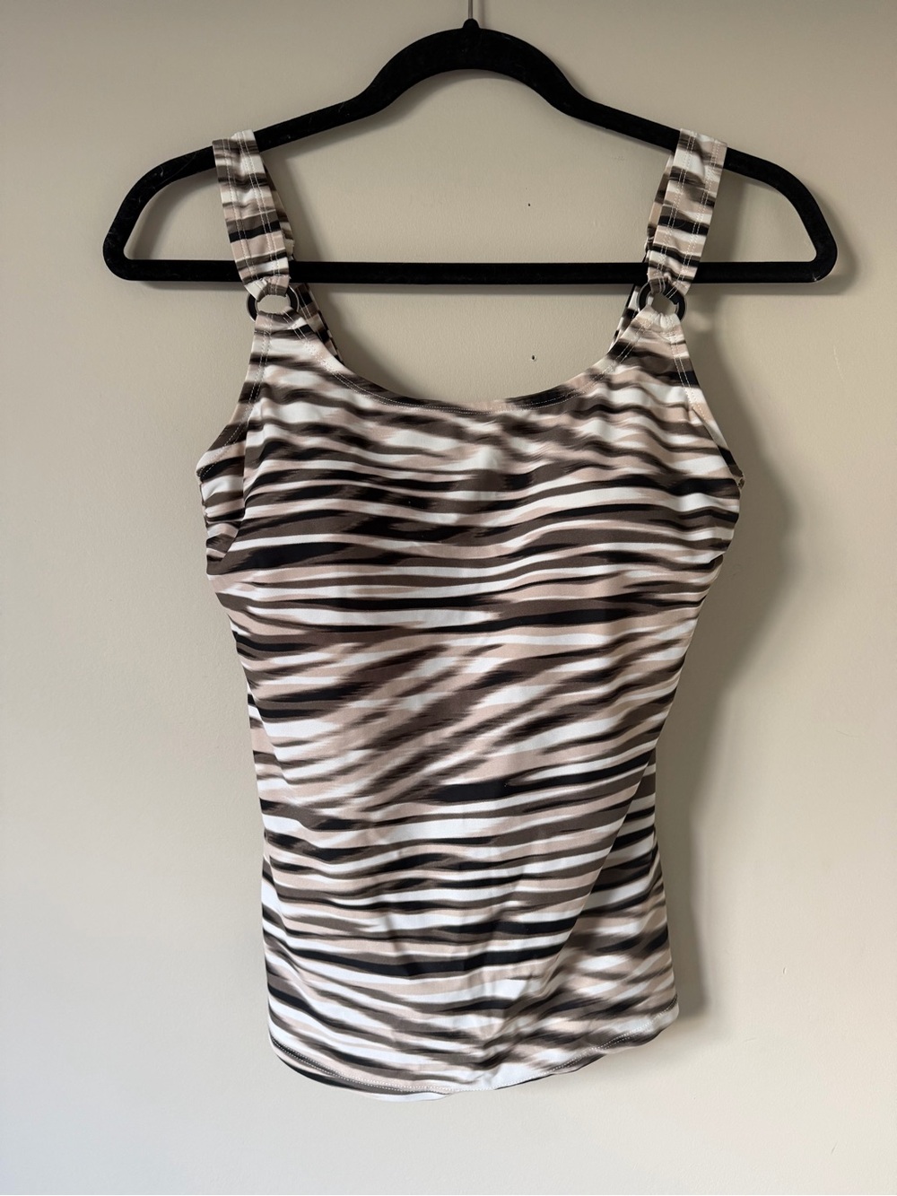 Christina Striped Tankini Swim Top Size 8D